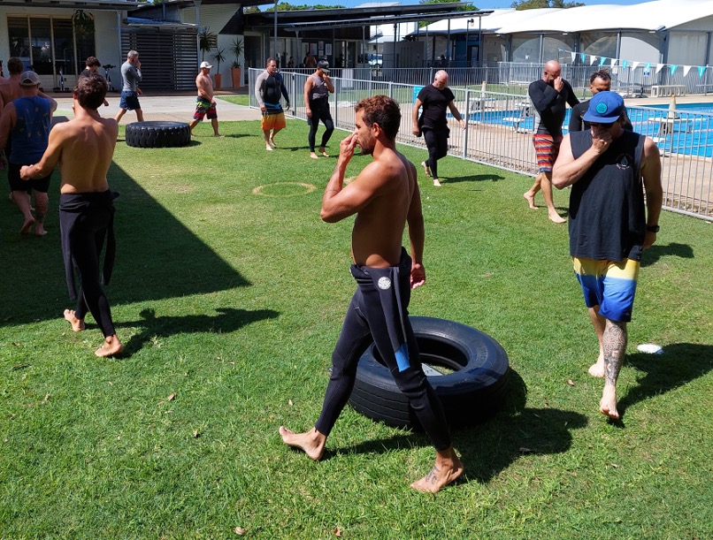 Land-based breathing drills